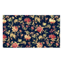 Plantilla color de rosa floral del modelo del vint tarjetas de visita