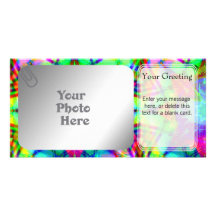 Plantilla colorida de PhotoCard de la estrella Tarjetas Con Fotos Personalizadas
