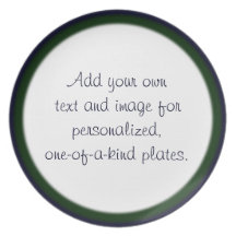 Plantilla de dos filos azul/del verde de la placa plato