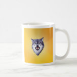 Plantilla de encargo del lobo del valor tazas