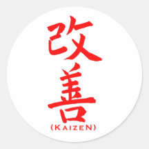 Plantilla de Kaizen Etiquetas Redondas