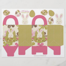 Plantilla de la caja de la caza de Pascua Tarjeta Publicitaria