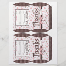 Plantilla de la caja del favor de fiesta del chica tarjetas informativas