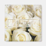 Plantilla de la elegancia del rosa blanco imán