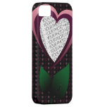 plantilla de la flor del corazón del caso de Barel iPhone 5 Case-Mate Protector