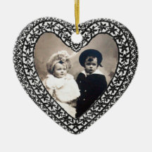 PLANTILLA DE LA FOTO DEL CORAZÓN DEL CORDÓN DEL CU ORNAMENTE DE REYES