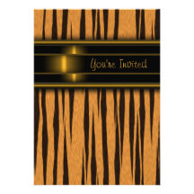 Plantilla de la invitación del fiesta del tigre