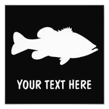 Plantilla de la pesca de perca americana impresión fotográfica