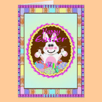 Plantilla de la tarjeta de felicitación del coneji tarjetas