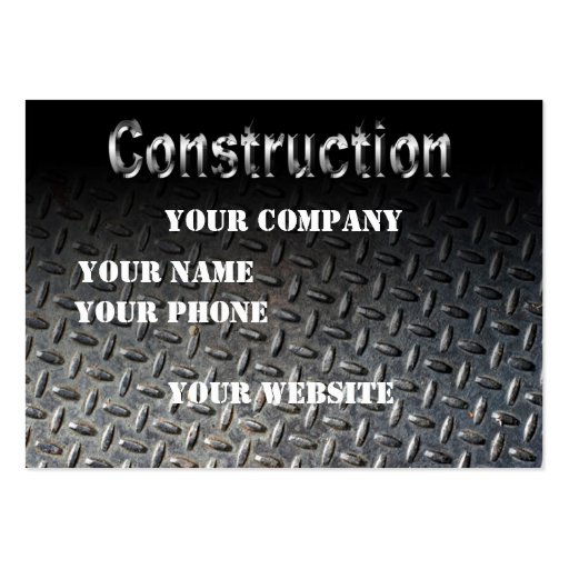 Plantilla de la tarjeta de la construcción tarjeta personal