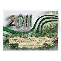 Plantilla de la tarjeta de la Feliz Año Nuevo 2011