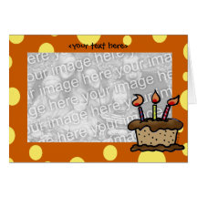 Plantilla de la tarjeta de la torta de cumpleaños