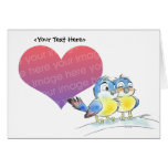 Plantilla de la tarjeta de los pares del Bluebird