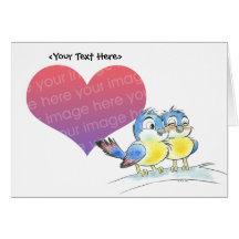 Plantilla de la tarjeta de los pares del Bluebird