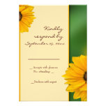 Plantilla de la tarjeta de RSVP del girasol Invitaciones Personalizada