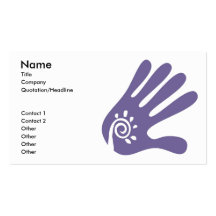 Plantilla de la tarjeta de visita de la mano del m