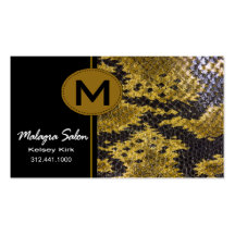 Plantilla de la tarjeta de visita de Snakeskin de 