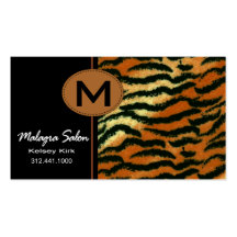 Plantilla de la tarjeta de visita del tigre de la 