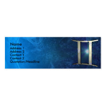 Plantilla de la tarjeta de visita del zodiaco de l
