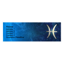 Plantilla de la tarjeta de visita del zodiaco de P