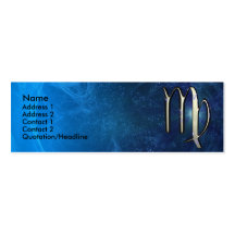 Plantilla de la tarjeta de visita del zodiaco del 