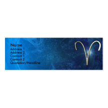 Plantilla de la tarjeta de visita del zodiaco del 