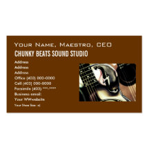 Plantilla de la tarjeta de visita, industria music