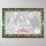Plantilla de las Felices Navidad Poster