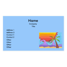 Plantilla de las tarjetas de visita de la playa de