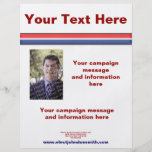 Plantilla del aviador de la campaña electoral de flyer personalizado