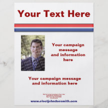 Plantilla del aviador de la campaña electoral de flyer personalizado