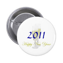 Plantilla del botón de la Feliz Año Nuevo Pin