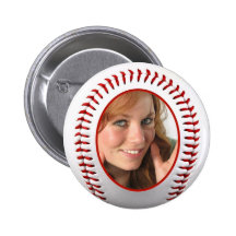 Plantilla del marco de la foto del béisbol pin