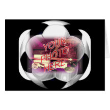 Plantilla del marco del balón de fútbol tarjetas