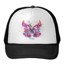 Plantilla del personalizar de las mariposas del ~  gorras