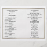 Plantilla del programa del boda (two) tarjeton