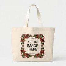 Plantilla del tote de los rosas rojos bolsa de mano