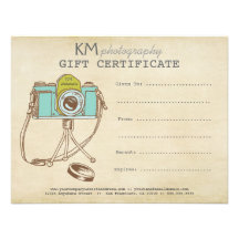 Plantilla del vale de la fotografía del fotógrafo invitación personalizada