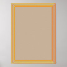 Plantilla elegante con CREMA de la frontera Posters