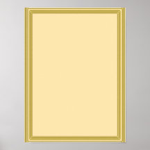 Plantilla elegante con CREMA de la frontera Poster