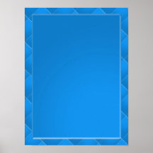 Plantilla elegante con el AZUL de la frontera Poster