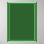 Plantilla elegante con la ESMERALDA del VERDE de l Poster