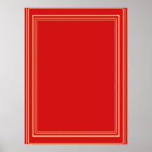 Plantilla elegante con ROJO de la frontera Impresiones