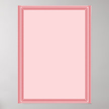 Plantilla elegante con ROSA de la frontera Poster