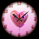 Plantilla loca del reloj del amor reloj de pared