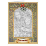Plantilla medieval del navidad tarjetas
