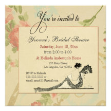Plantilla nupcial de la invitación de la ducha del