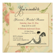 Plantilla nupcial de la invitación de la ducha del