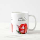 Plantilla nupcial de la taza de café del favor de 