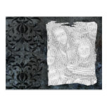 Plantilla oscura elegante postales